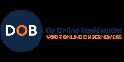 DOB De Online Boekhouder logo with tagline Voor Online Ondernemers for online entrepreneurs